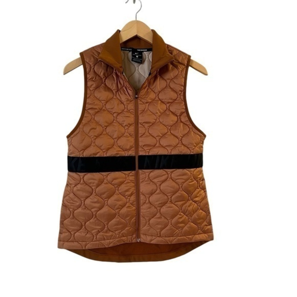 Nike Running AeroLayer Quilted Sandstone Orange Vest, S